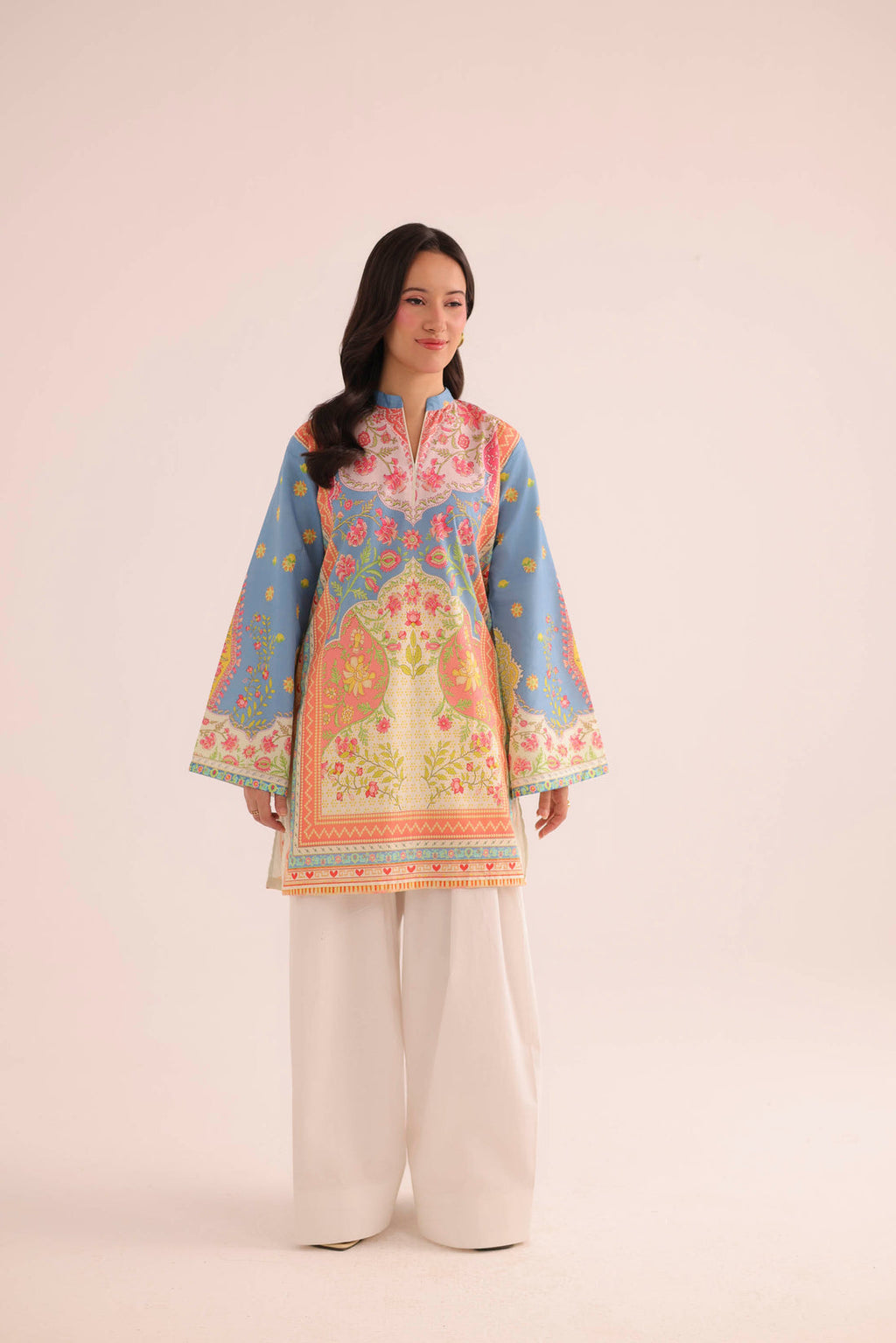 Dual Mood Floral Co-ord Set – Marigold & Peach
