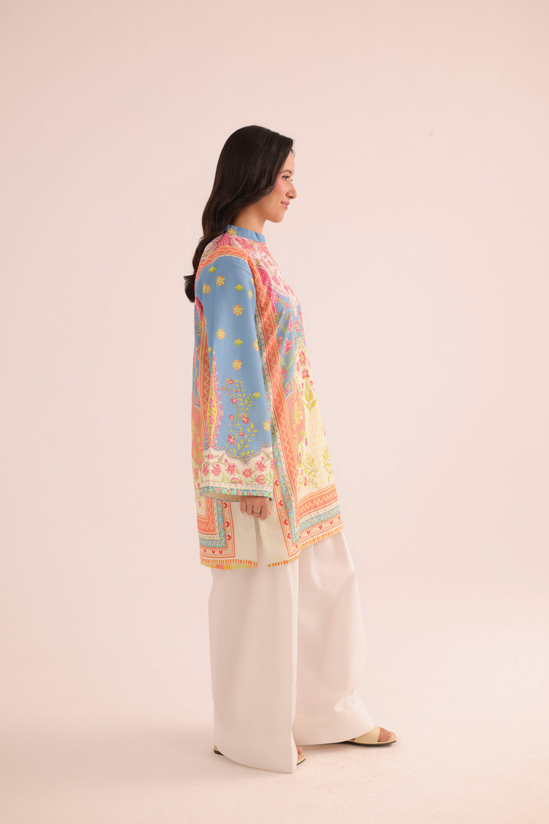 Dual Mood Floral Co-ord Set – Marigold & Peach