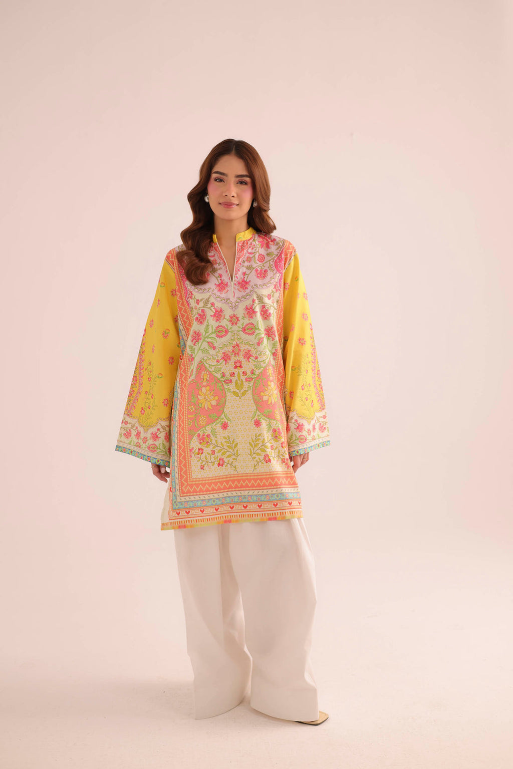 Dual Mood Floral Co-ord Set – Marigold & Peach