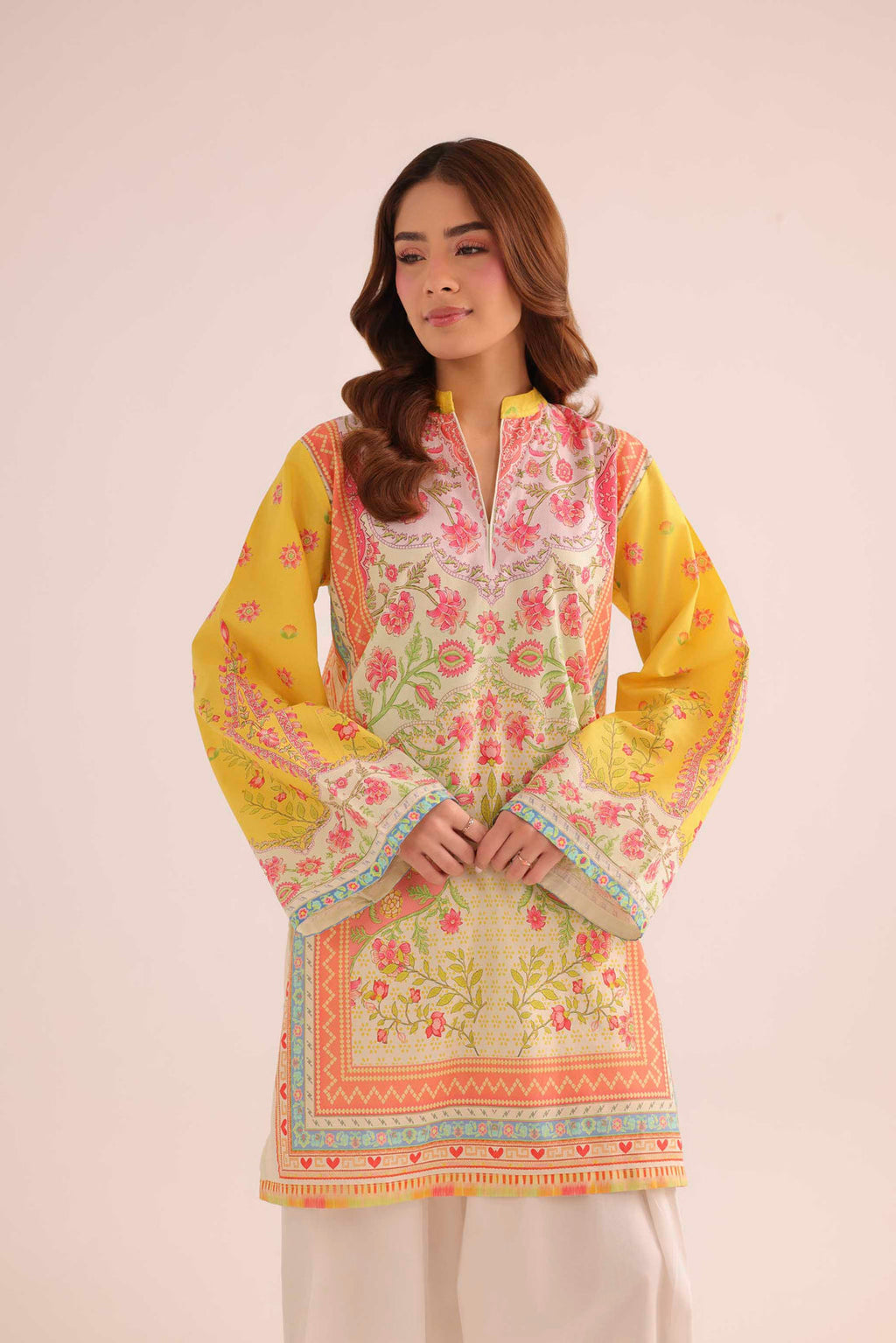 Dual Mood Floral Co-ord Set – Marigold & Peach