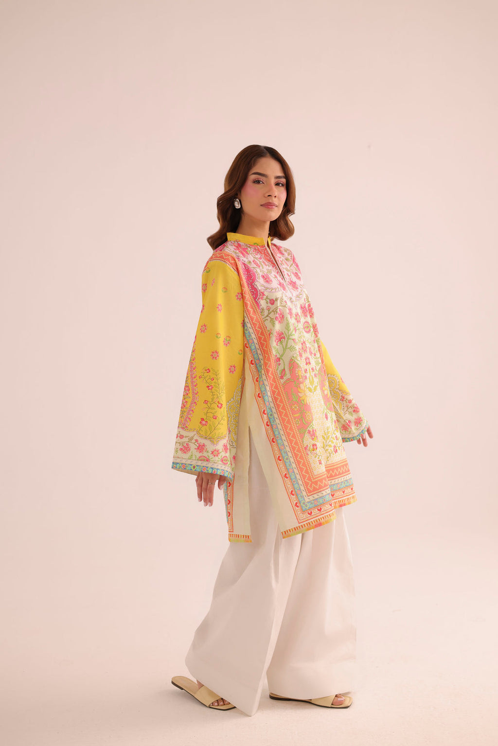 Dual Mood Floral Co-ord Set – Marigold & Peach
