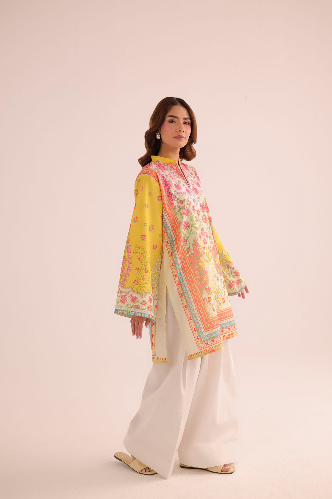 Dual Mood Floral Co-ord Set – Marigold & Peach