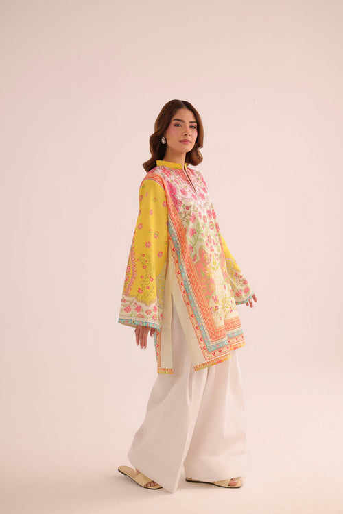 Dual Mood Floral Co-ord Set – Marigold & Peach